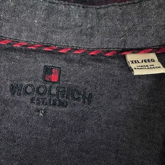 Woolrich Mens Red Plaid Long Sleeve Cotton Shirt Size XXL Button Down - Picture 6 of 8